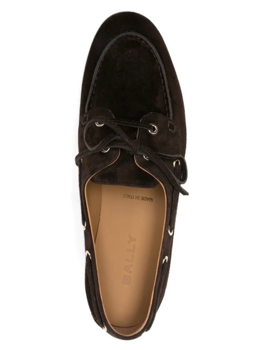 BALLY PATHY PLUME DARK BROWN SUEDE BOAT SHOES 8 US $950 MOCCASINS FLATS